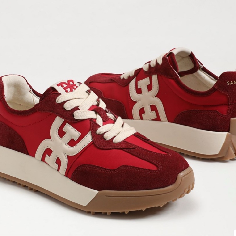 Sam Edelman Red and White Women's Sneakers - Picture 3 of 3